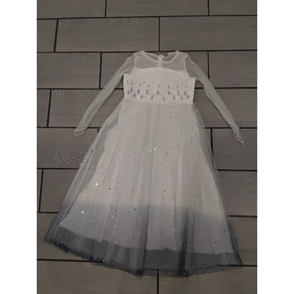 Frozen White Ombre‎ Sparkle Costume Dress Girls Kids Size 10-12
